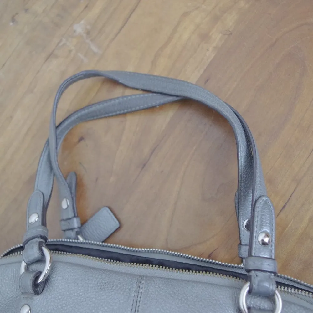 Coach F16529 Penelope Turnlock Silver Leather Satchel - Image 12