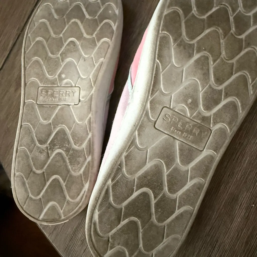 Sperry Pink and Mint Slip-On Sneakers 5 - Image 6