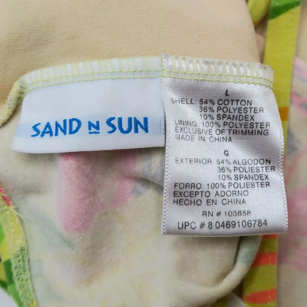 Vintage 90s Sand N Sun Tropical Hawaiian Tank Top Size L - Image 7