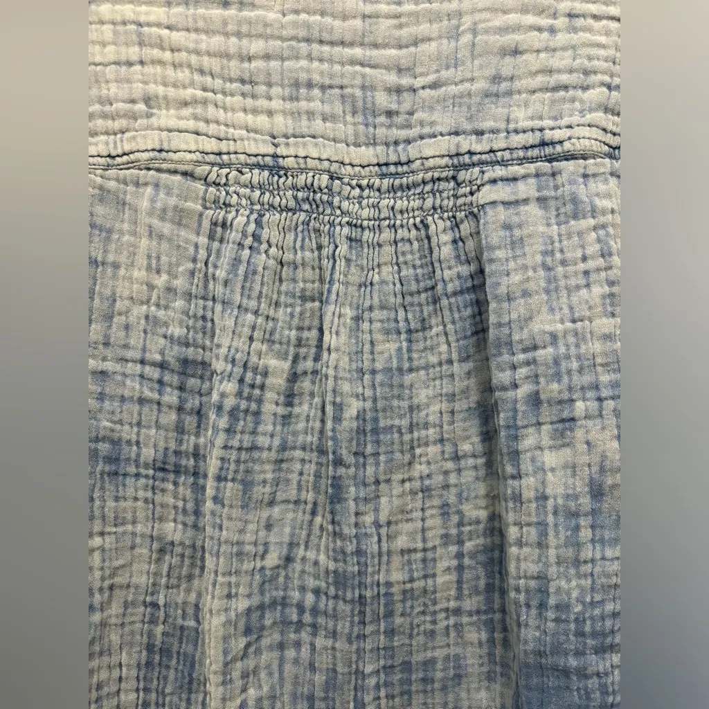 Free People Anguilla Washed Pullover Blue Top Size XS - Image 8