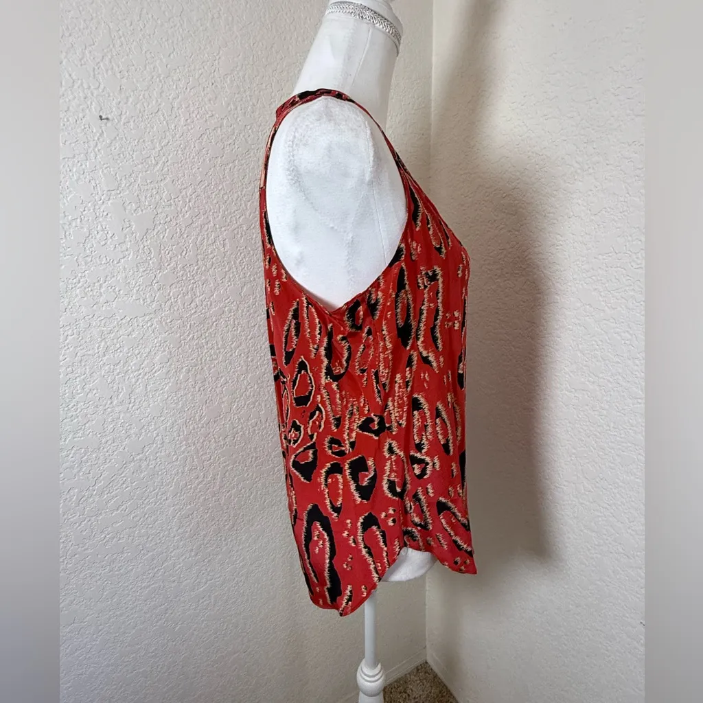 Rory Beca silk camisole, red leopard print, size S‎ - Image 4