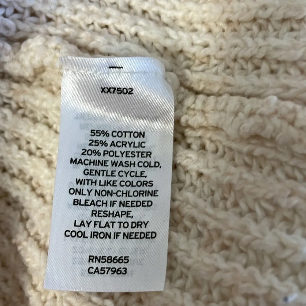 BP Cream Ribbed Cable Knit Sweater - Image 6