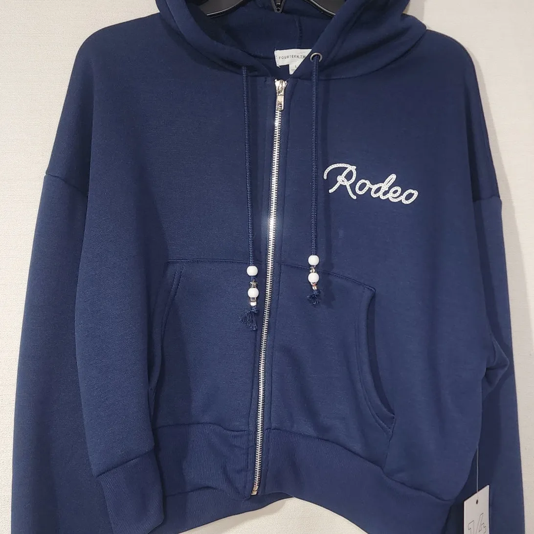 Cowgirl blue Hoodie size women's Large NWT - Image 2