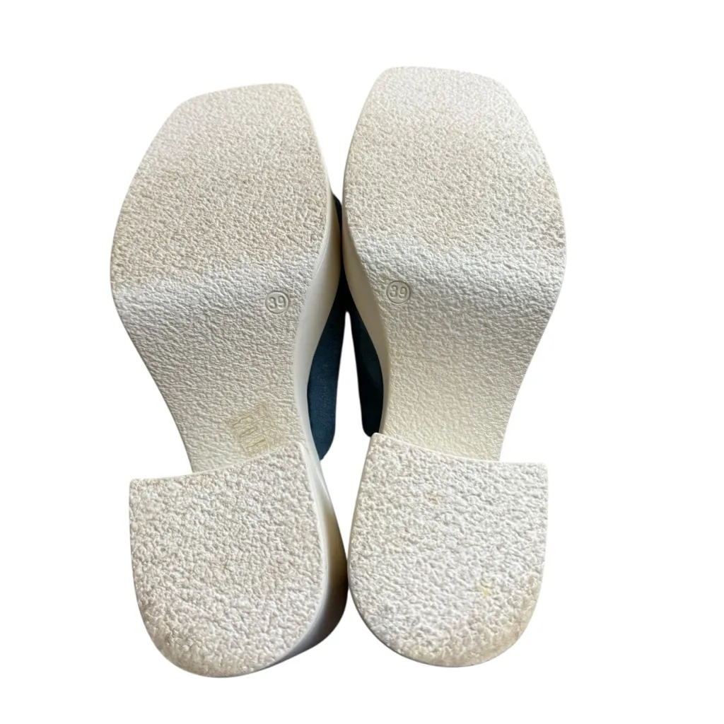 Free People - Zoe Platform Vintage Heels Blue Suede Size 39 (US 8.5–9) - Image 11