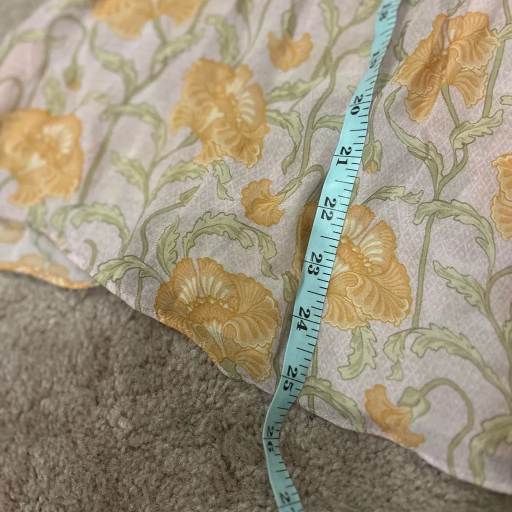 Zimmermann Orange and Pink Floral Yoke Sheer Blouse AU 1 Boho Cottagecore - Image 5