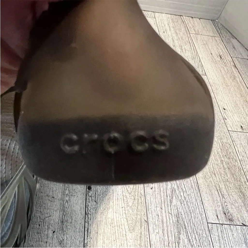 Crocs Adrina Flats Bronze Jelly Slip-On Open Toe Cut Out Shoes Size 7 Y2K - Image 6