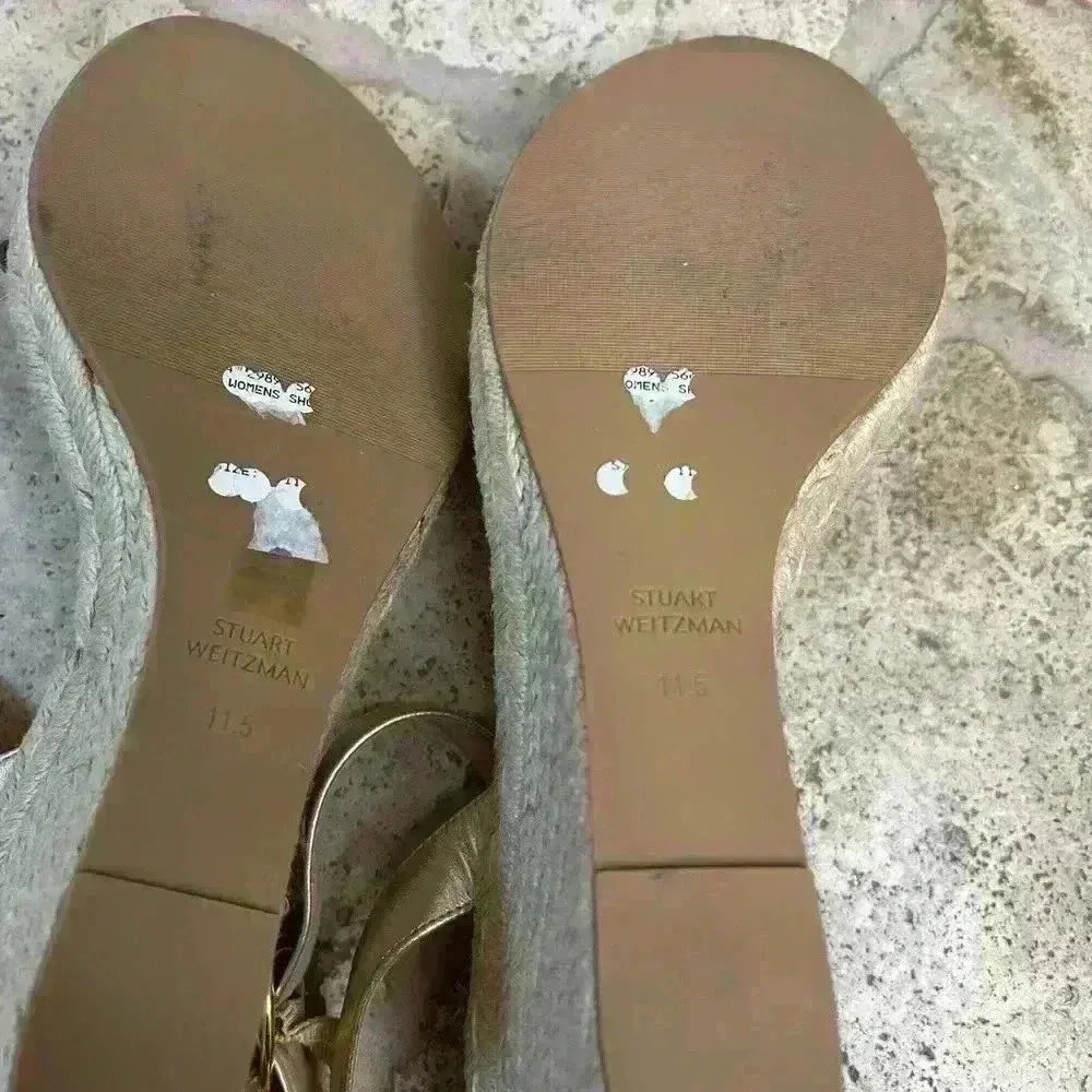 Stuart Weitzman Teddi Leather Wedge Sandal 11.5 - Image 6