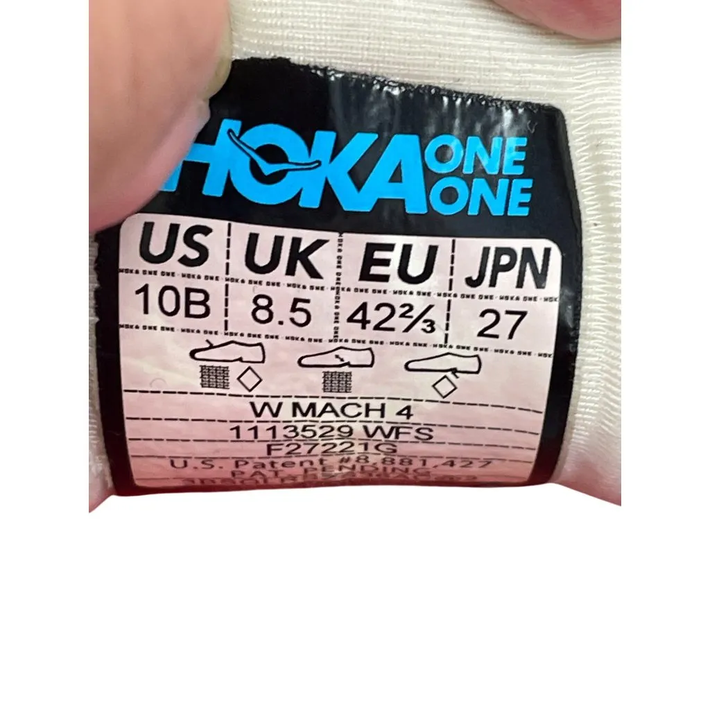 Hoka One One Mach 4 Womens White Red Running Shoes sneakers size 10B sku 8829 - Image 13