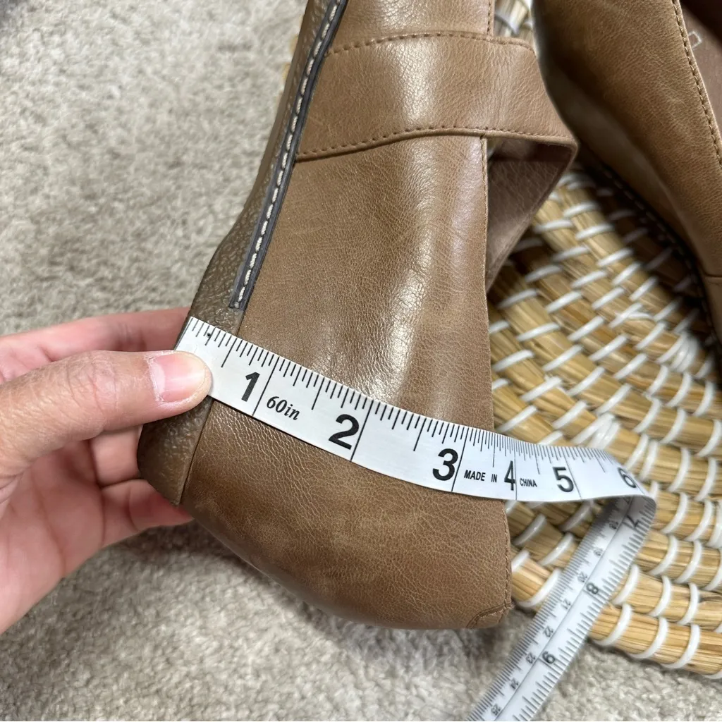 Dansko Women’s Leather Lanie Mary Jane Wedge Shoes Tan Burnished Nubuck 37/US 7 - Image 14