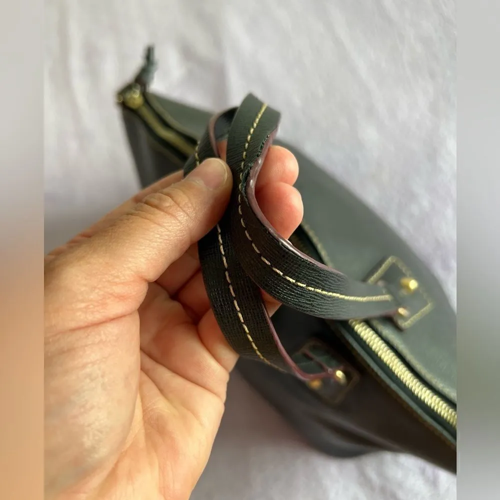 Dooney And Bourke Black Domed satchel Purse Black Leather - Image 4