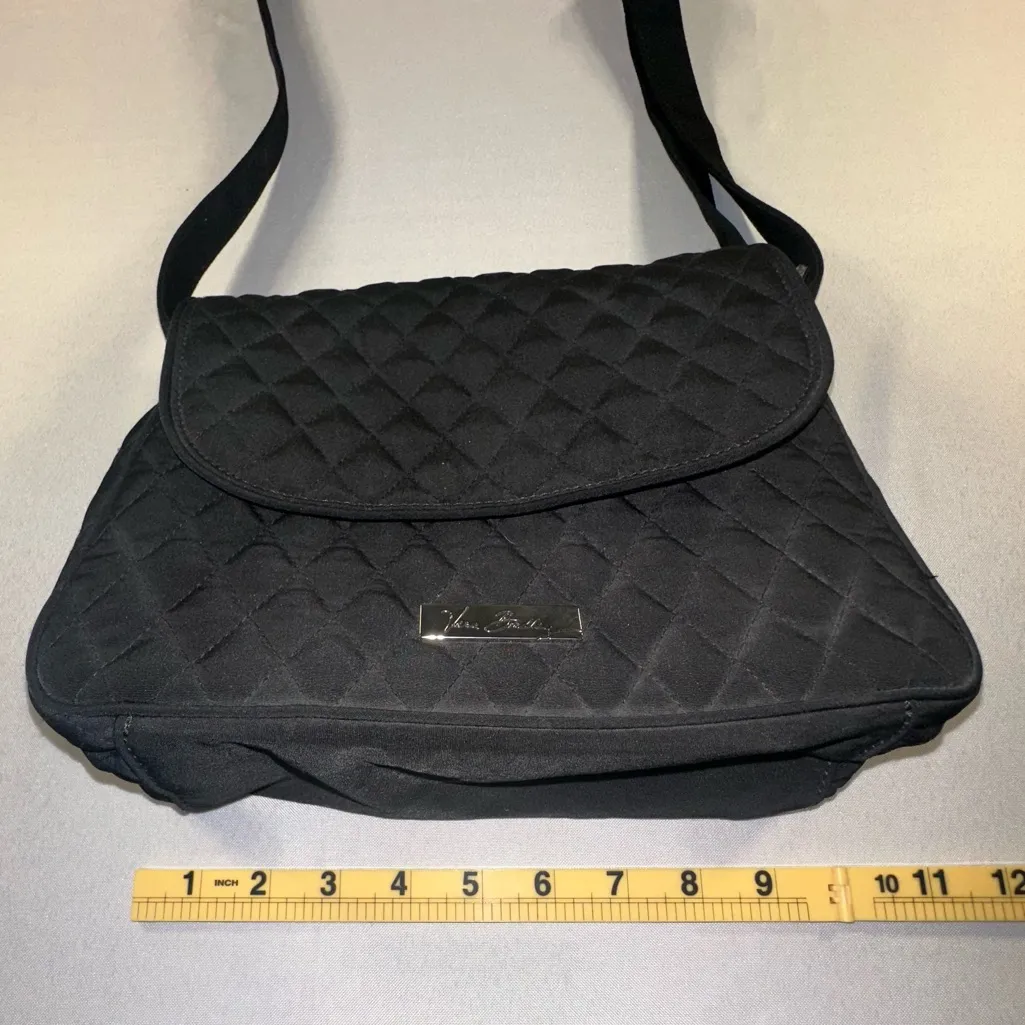 Vera Bradley Purse Crossbody Black Quilted - Image 9
