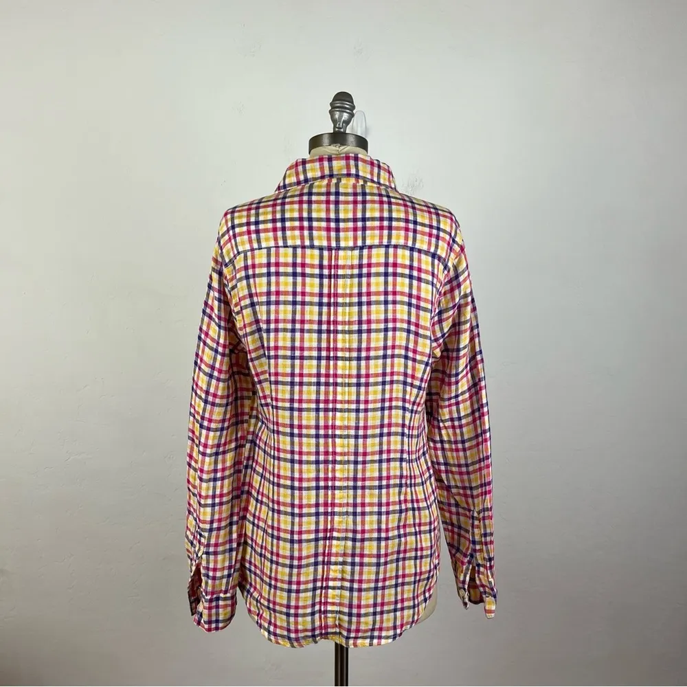 CP Shades Checkered Linen Button Down Shirt - Image 5