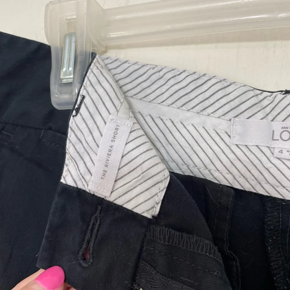 Ann Taylor LOFT The Riviera Short Black Chino 4 In Inseam ~ Women’s Size 4 - Image 4