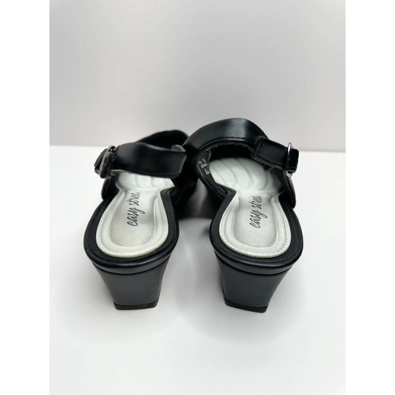Easy Street Work Pumps‎ Womens Size 6.5 Black Slingback Block Heel Casual - Image 6
