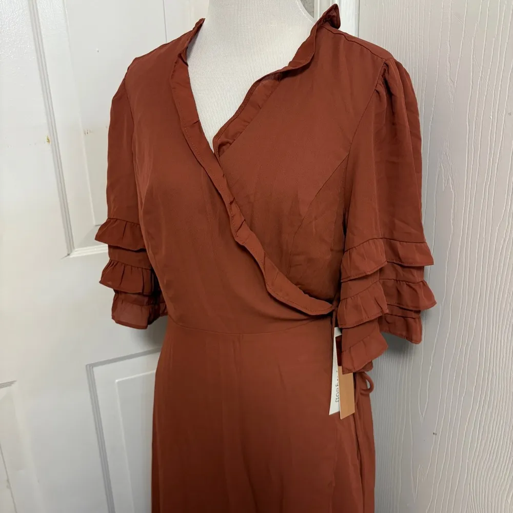 June & Hudson Wrap Dress Size L - Image 2
