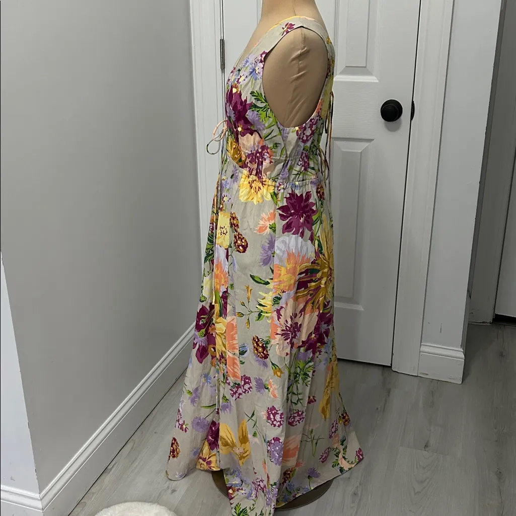 H&M Floral Linen Blend Maxi Dress - Image 6