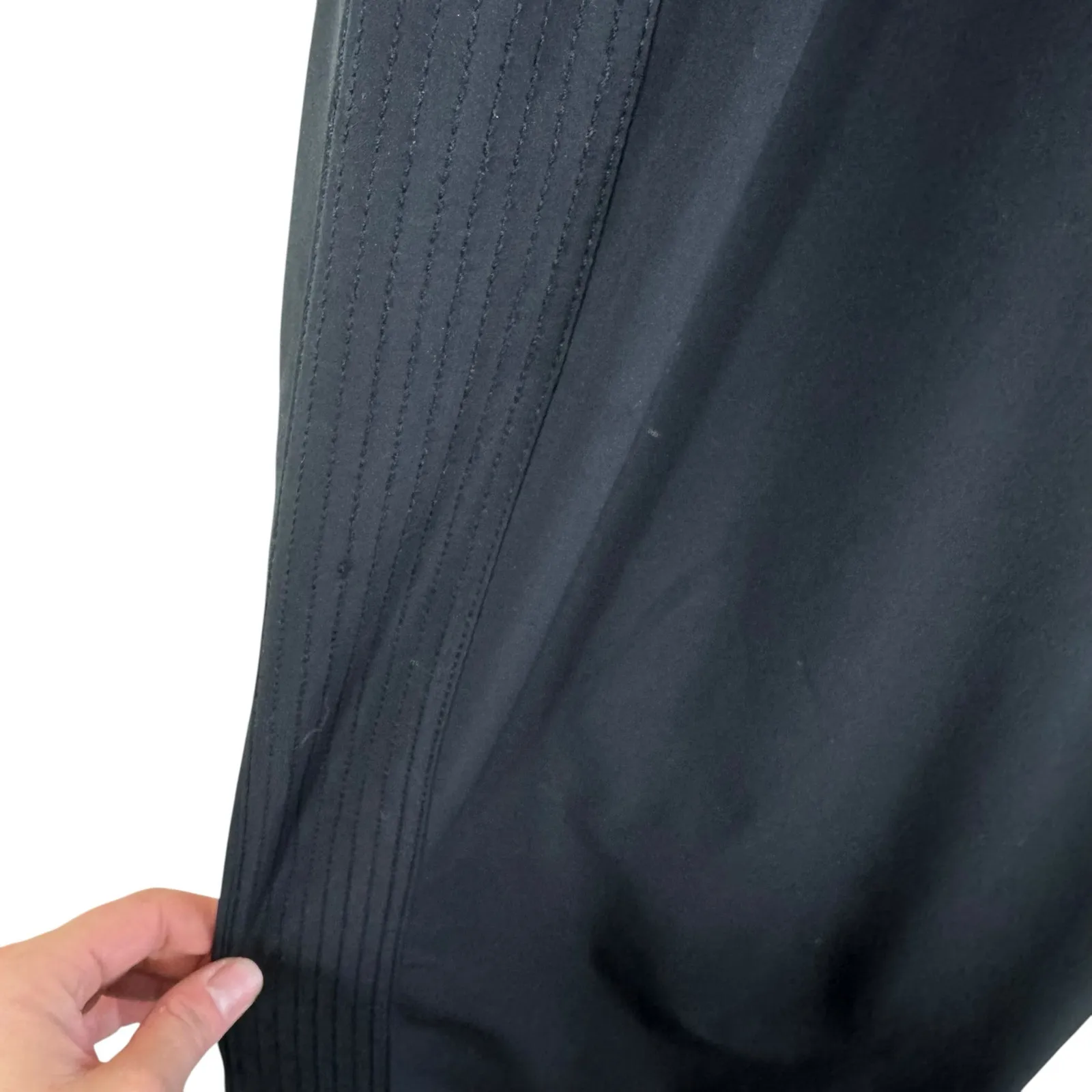 Athleta Metropolis Black Drawstring Cropped High Rise Athletic Pants Size 14 - Image 5