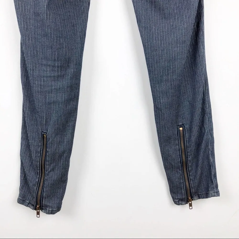 J BRAND Cass Railroad Stripe Zipper Crop Jeans 27 - Image 13