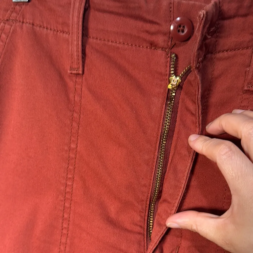 Levi's Orange Ankle Cropped Pants with Structured Fabric - Image 7