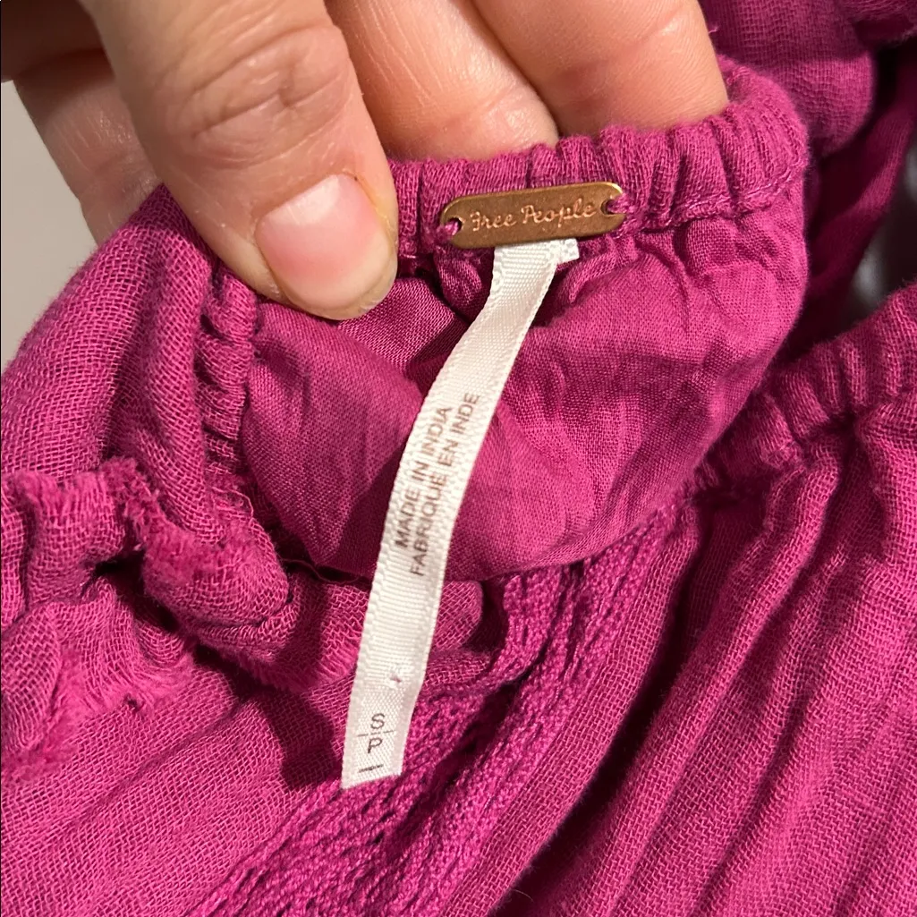 Free People Angele Mini Dress S OB1310143 Dragonfruit Punch Pink SZ Small - Image 2