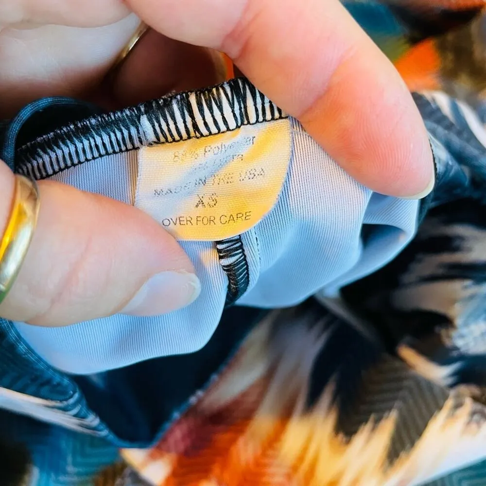 Jiva aztec mid western print athletic yoga leggings Orange Size XS - Image 2