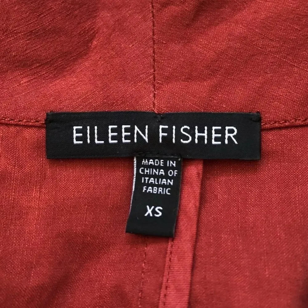 Eileen Fisher Italian Linen Blend Peplum Jacket | XS - Image 6