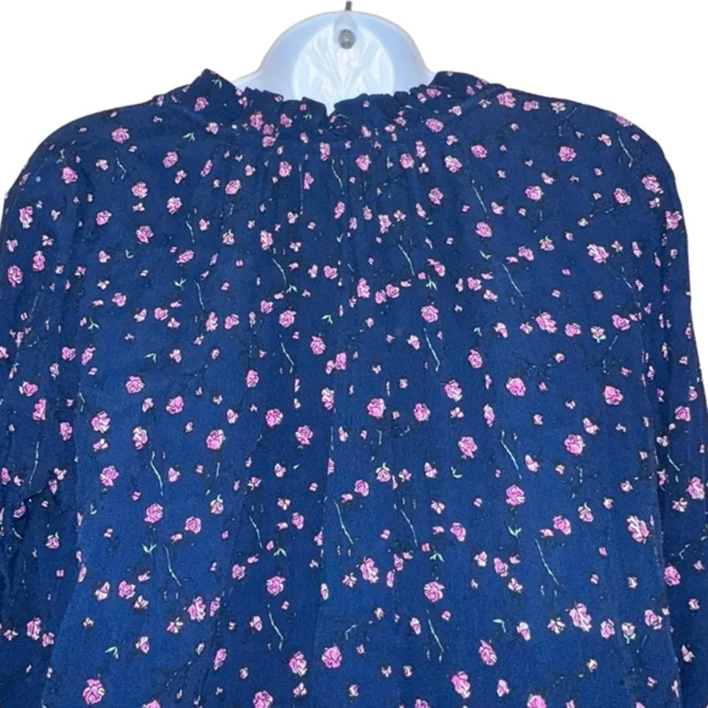 CLEOBELLA Phoebe Ruffled‎ Long Sleeve Floral Top Blue Size S - Image 6