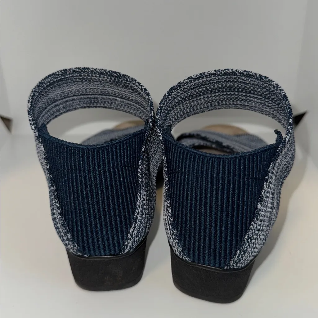 Charleston Shoe Co Lafayette Harrel Denim Navy Blue Wedge Sandal Women’s 5 - Image 3