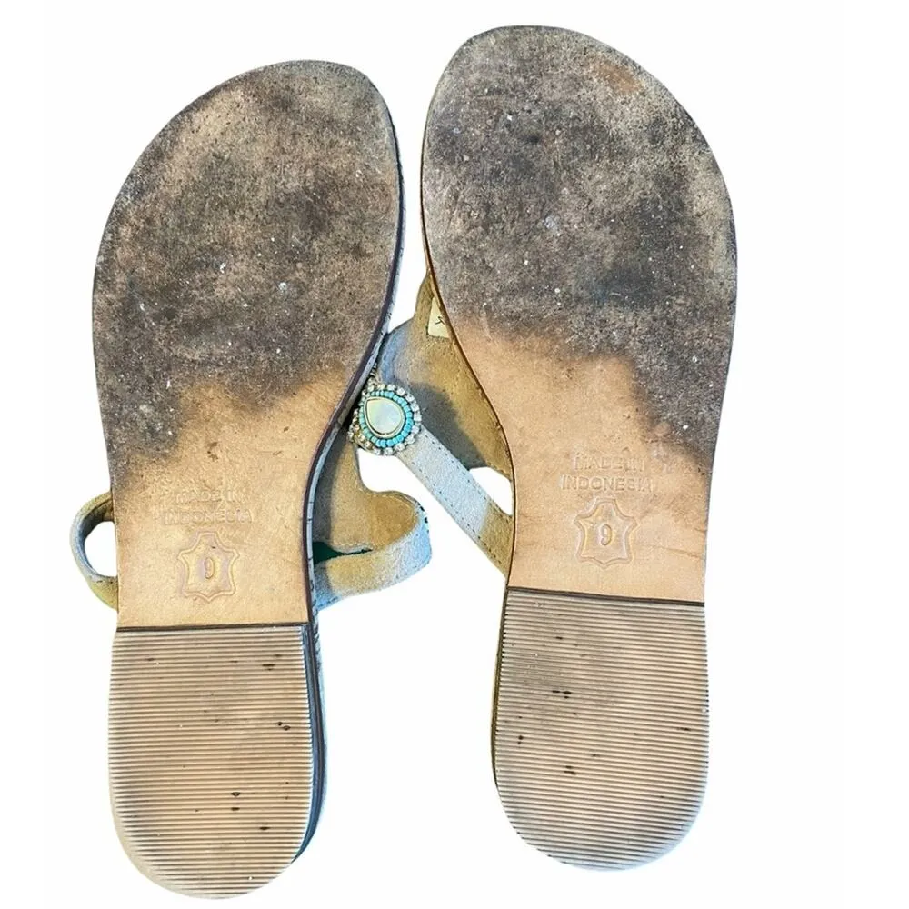 Tommy Bahama beaded leather and cork sandal - Image 2