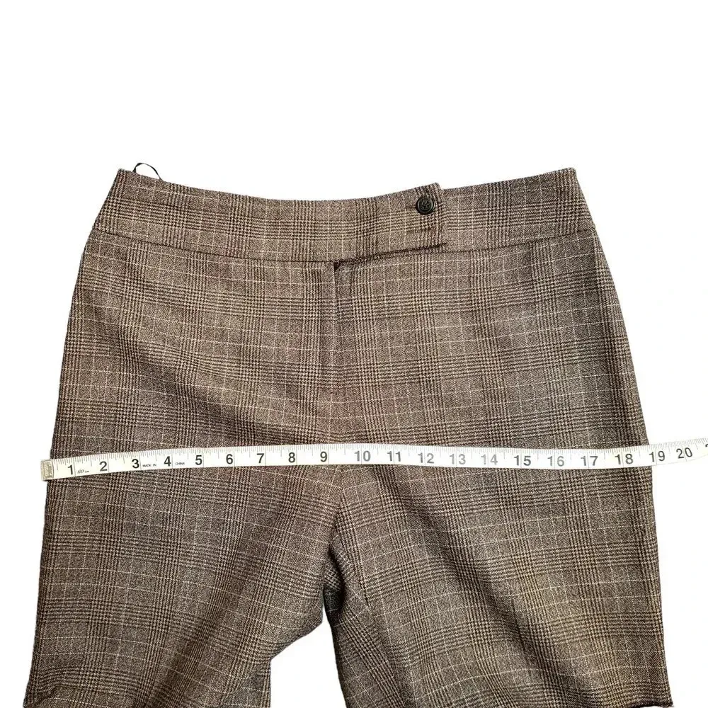 Anne Klein Brown Houndstooth Print Slacks - Image 3