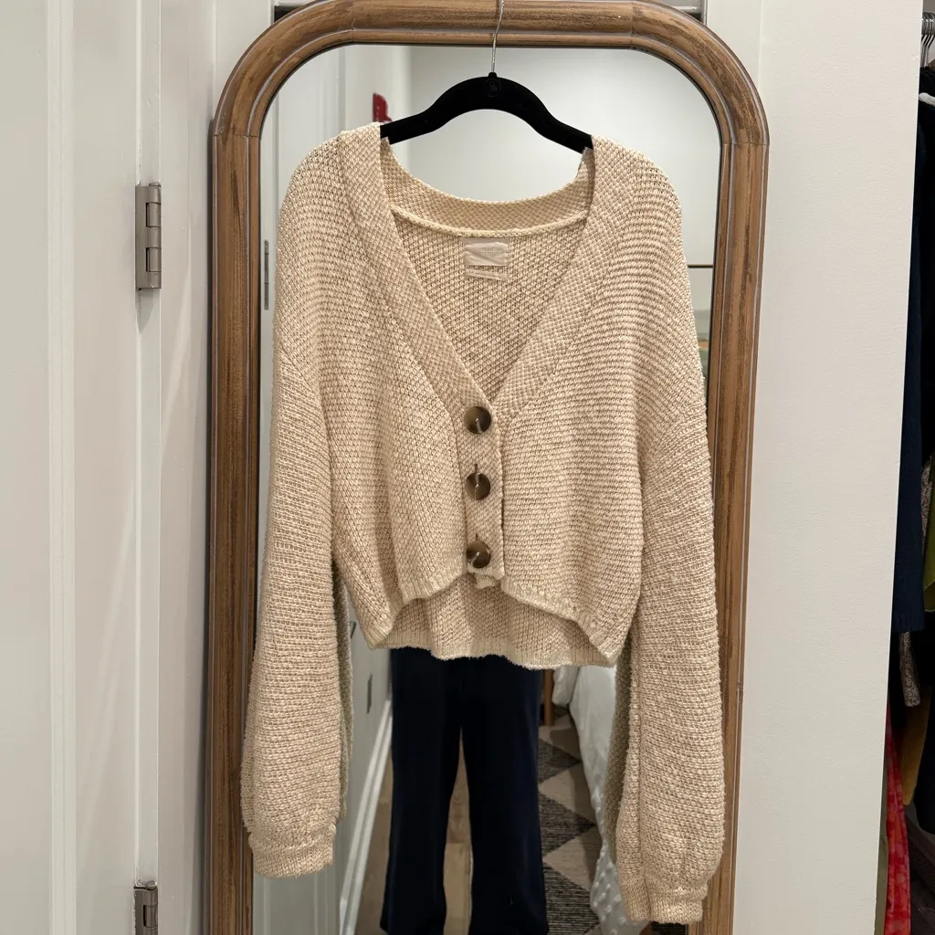 Urban Outfitters Cream Button-Up Cardigan - Image 2