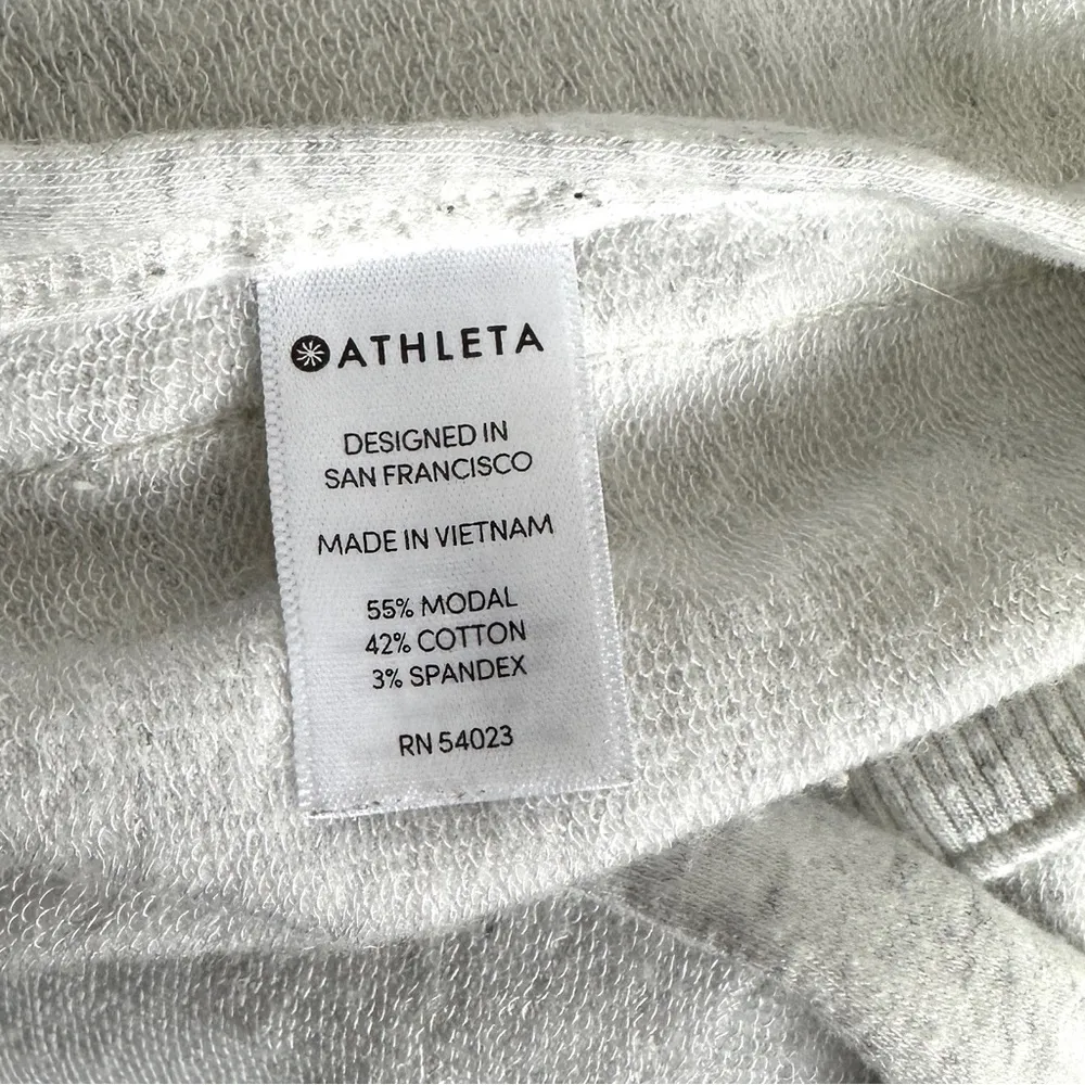 Athleta Cardigan Sweater Women's XS Light Heather Gray Split Sides - Image 5