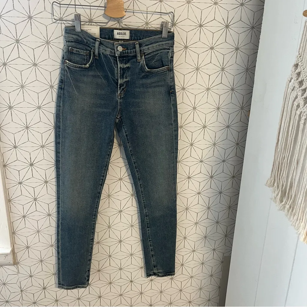 Agolde Sophie Mid Rise Skinny Ankle Jean 27 Speedway - Image 2
