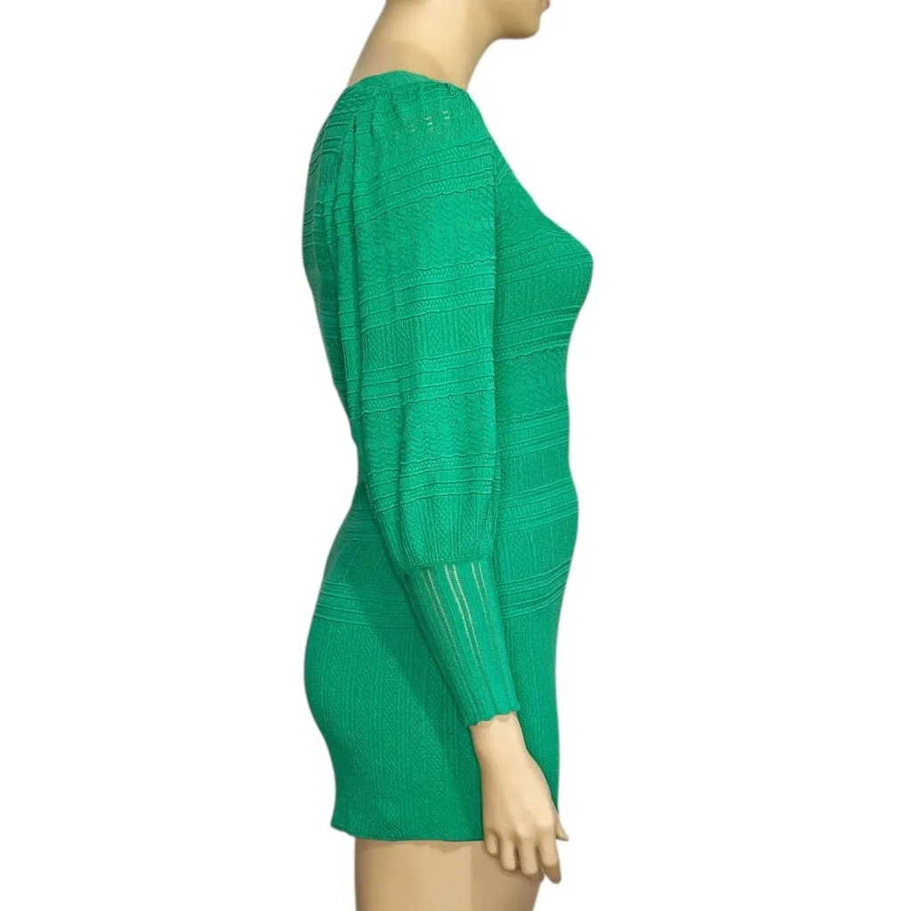 SÉZANE Hallie Knit Sweater Dress, Green, XL - Image 12