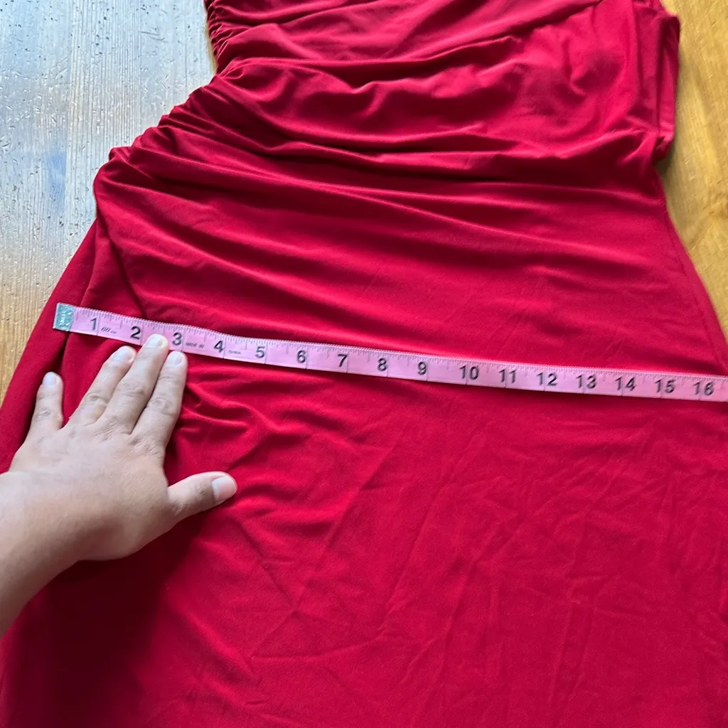 Lauren Ralph Lauren One-Shoulder Red Dress - Image 6