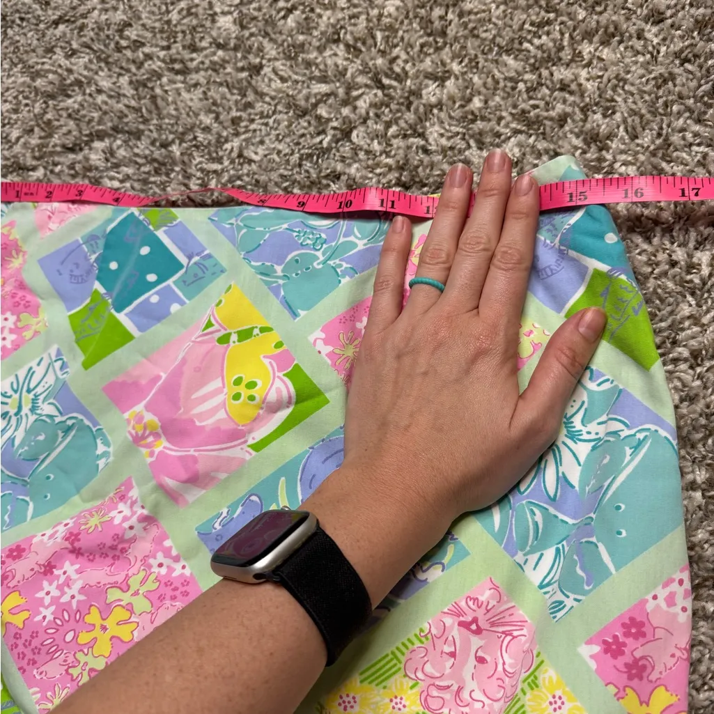 lilly pulitzer skirt ladies mini floral vintage Diamond Lobster Pink Size 10 - Image 5