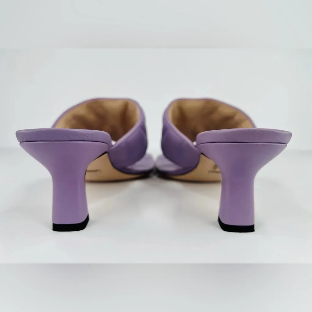 Gucci Marmont Double G Chevron GG Logo Thong Mule Kitten Sandals Size EU 41 - Image 6