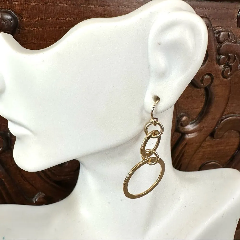 Chico's Chico’s Rudy gold tone circle drop earrings - Image 3