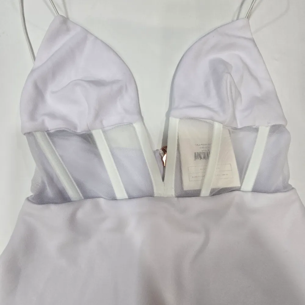 Nookie Sade Mesh Gown in White - Image 6