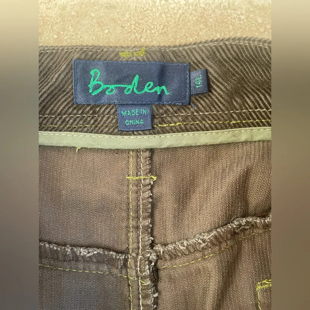 Boden Classic Brown Corduroy Skirt Size 14L Tall Knee Length A Line, Capsule - Image 4