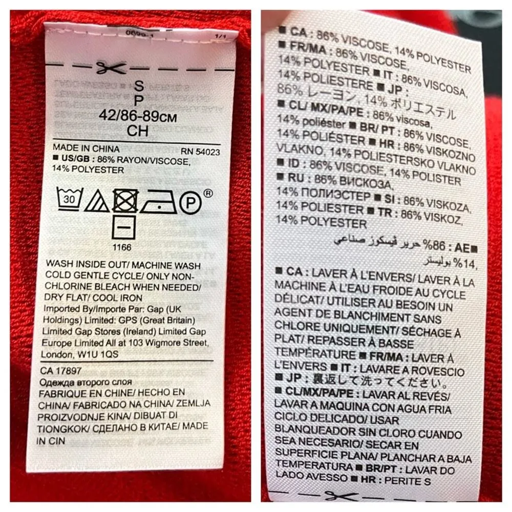 Banana Republic Sweater Dress Elbow Sleeves Round Neck Cherry Red Women’s Small - Image 10