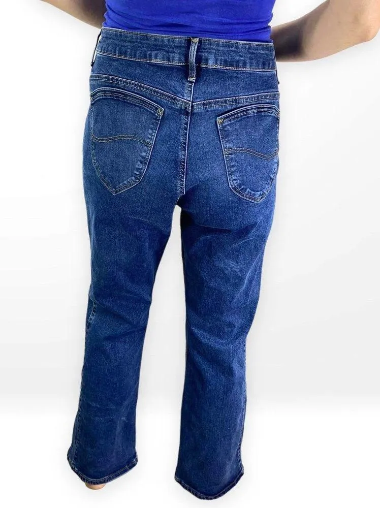 RIDERS BY LEE Blue Denim Slim Fit Boot Cut Jeans - Image 2