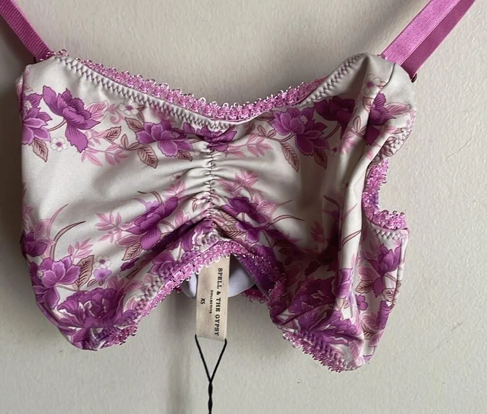 SPELL & THE GYPSY Coco Lei Bralette Lilac Purple Size XS - Image 4