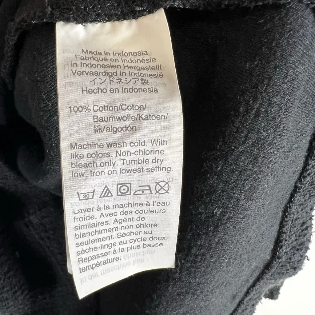 Madewell‎ Womens Sweater Small Black Pullover Long Sleeve Cotton V-Neck - Image 5