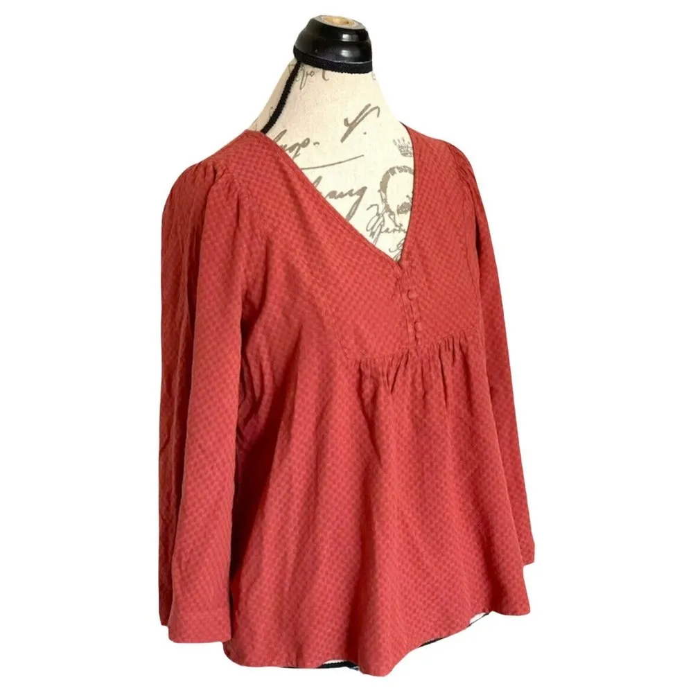 Universal Thread Size XS Womens Long Sleeve Ruffle Peasant Boho Blouse Fall  NWT - Image 3