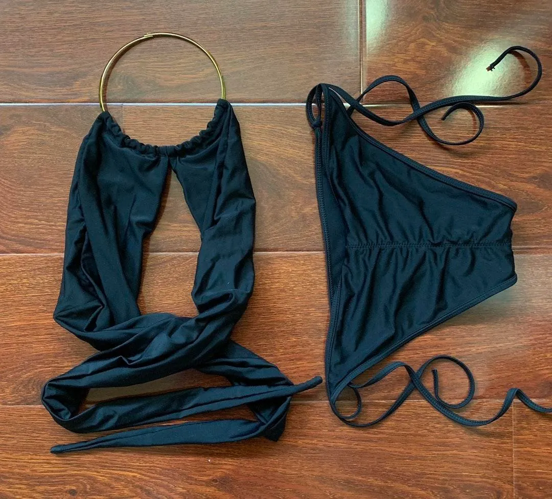 High Neck Wrap Bikini Set - Image 3