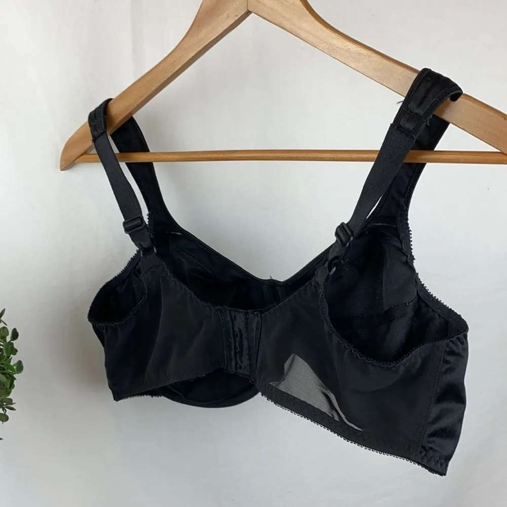 Bali Black Underwire 3562 Unlined Minimizer Bra 42D - Image 3