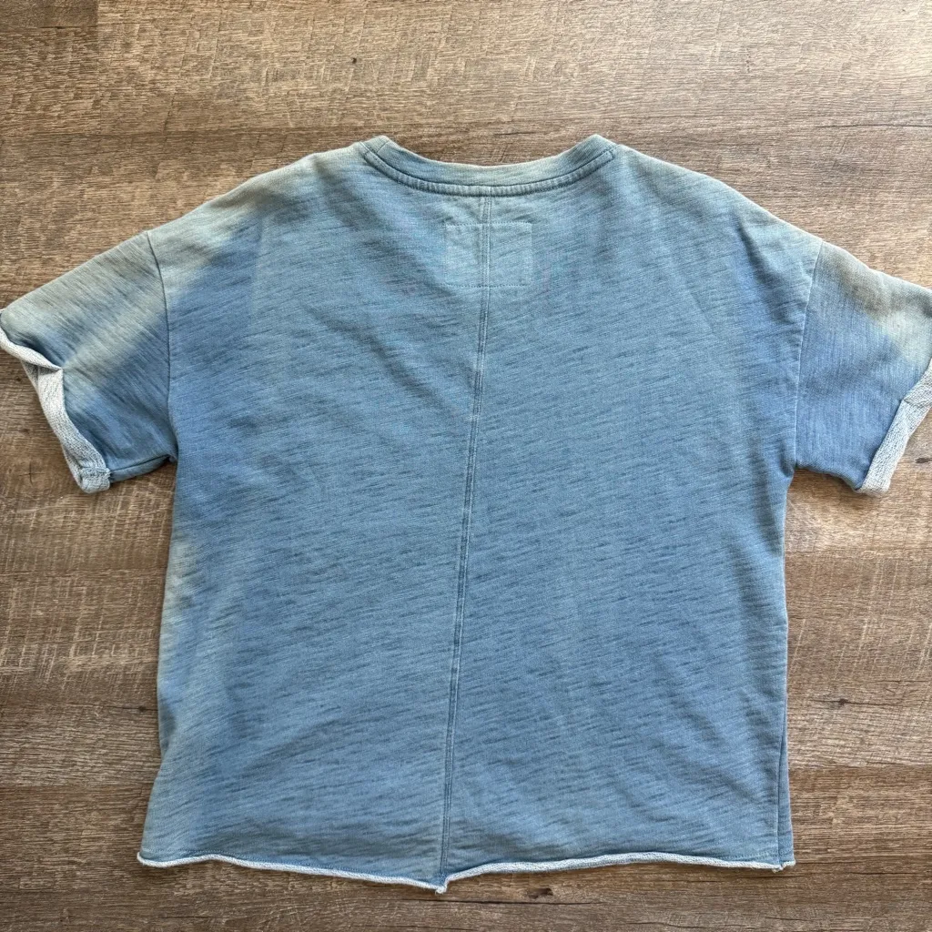 PILCRO AND LETTERPRESS ANTHROPOLOGIE Sutton Cropped Tee Top Size Medium - Image 8