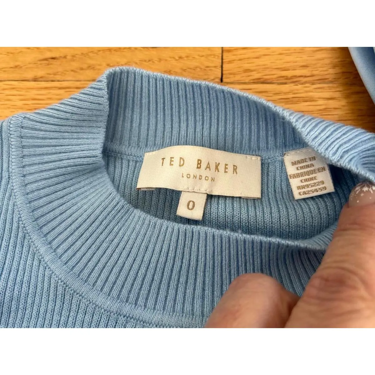 Ted Baker Light Blue Long Sleeve Top with Bow Detail - Image 2