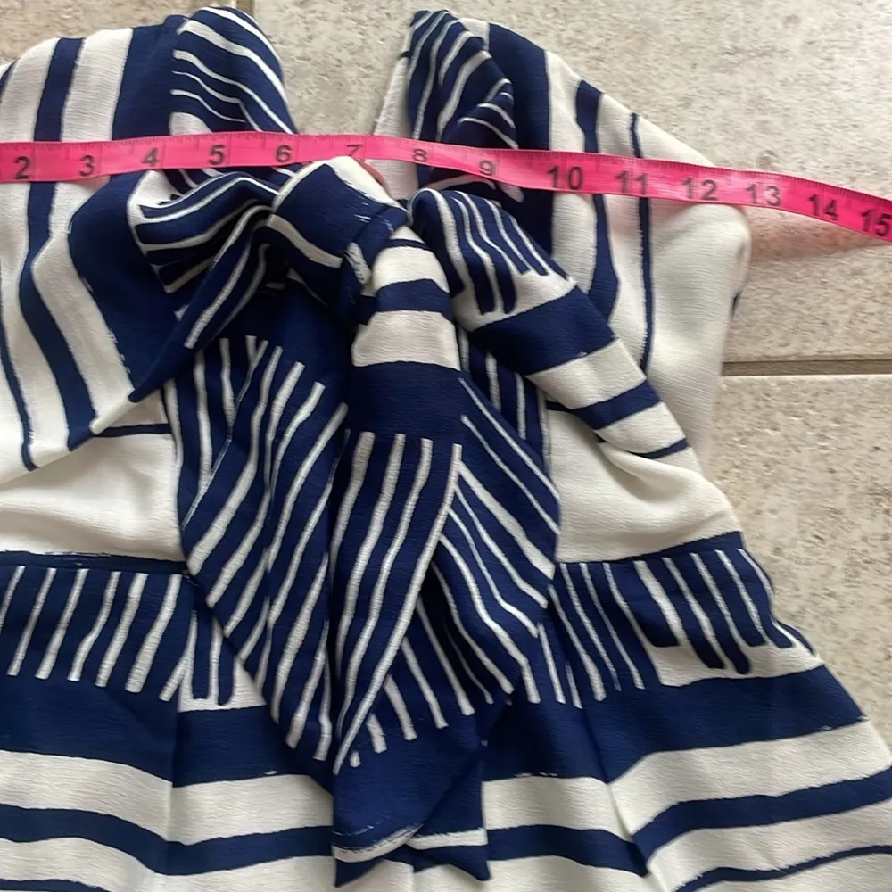 Lulus Delphi Blue and White Striped Tie - Image 13
